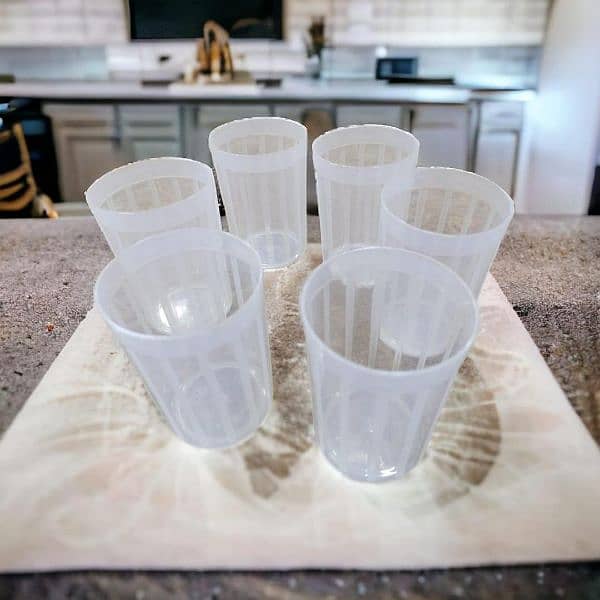 Unbreakable Water Drinking Glasses Pack of 6 | 0323-6342137 0