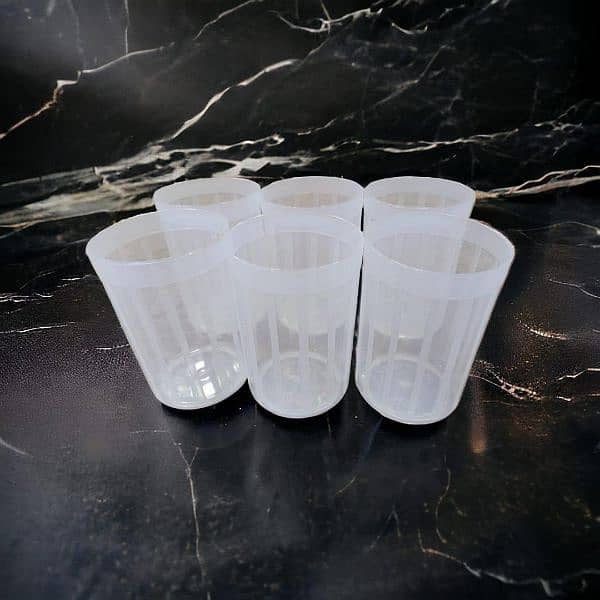 Unbreakable Water Drinking Glasses Pack of 6 | 0323-6342137 1