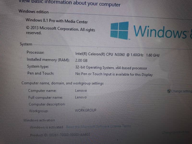 Lenovo ideapad 300-15ibr 2gb ram DDR3 500gb hard 3