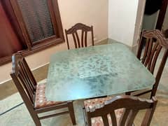 dinning table 4chair . 3seater sofa set. mirror stand