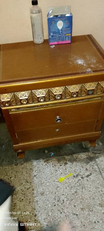 double bed , dressing table,side table show case 2