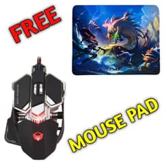 9 button gaming mouse with specific home button with free Mouse pad