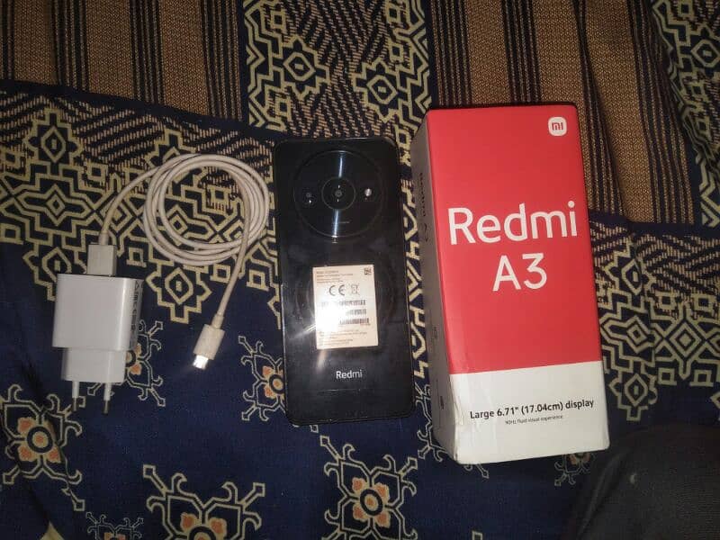 redmi a3 4/128 10/10 lush 10 months+ complete warranty 2