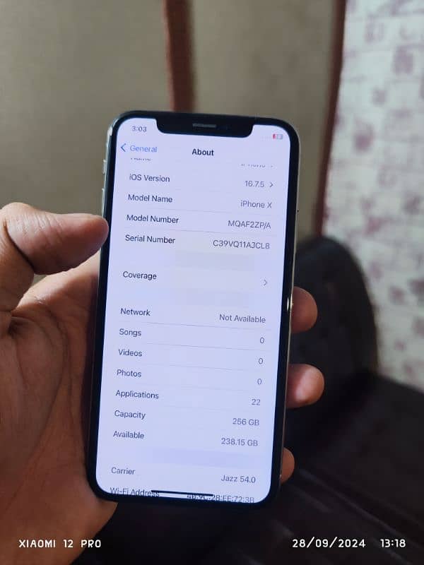 Iphone X 256gb Offical PTA approved 7