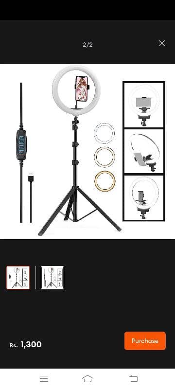 Selfie Ring light with Mobile stand 2