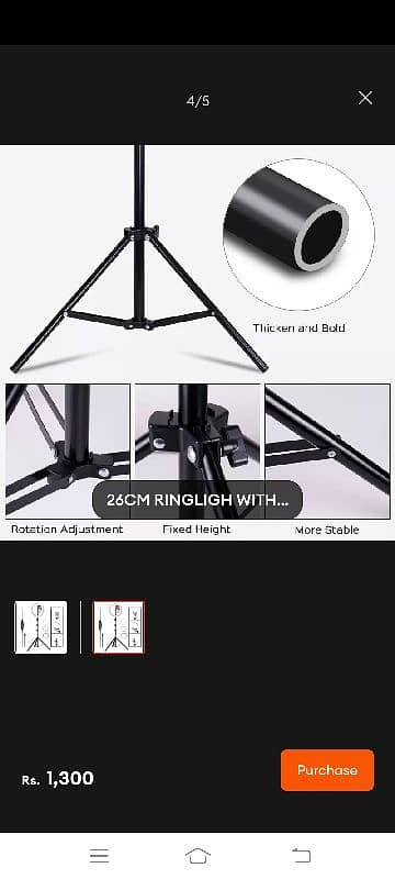 Selfie Ring light with Mobile stand 5