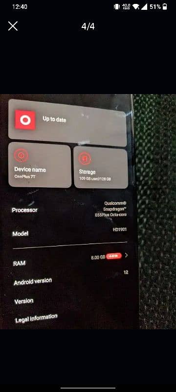 Oneplus 7T 8/128GB No Exchange only cash 3