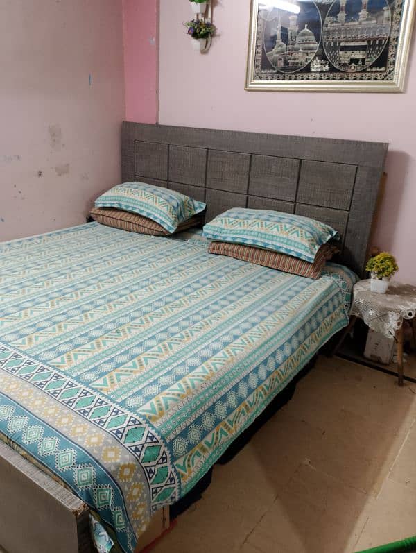 king size bed with out mattress. 2