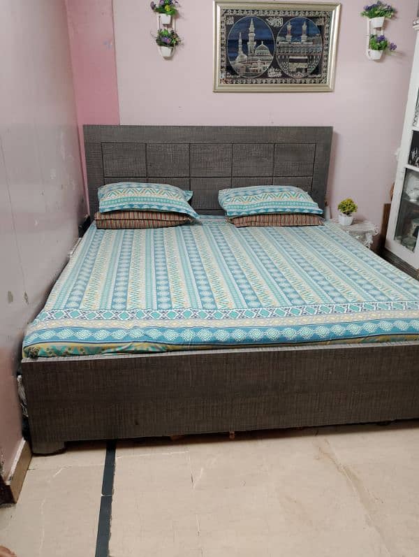 king size bed with out mattress. 3