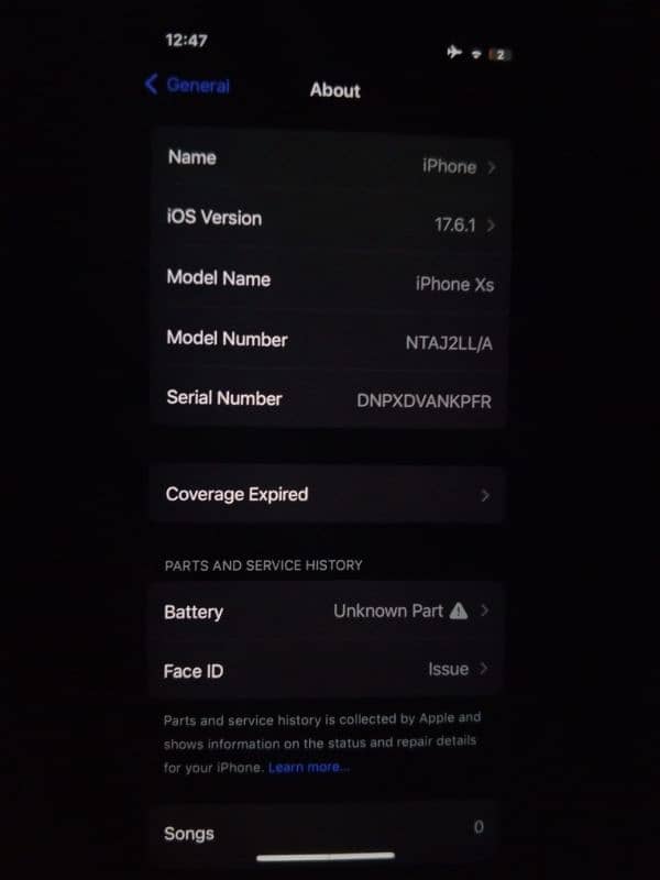 iphone xs 64 gb non pta JV 10