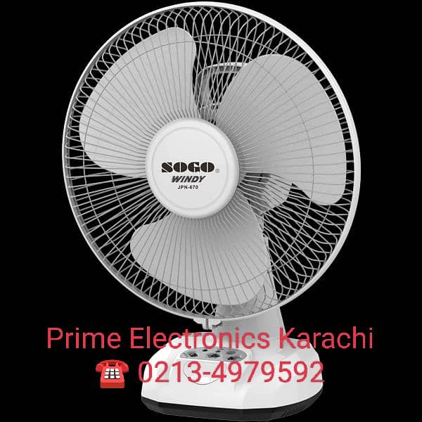 Rechargeable fan 4