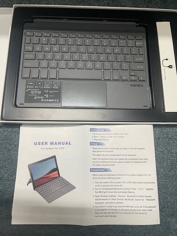 Microsoft Surface Go 4/ Go 3/ Go 2 / Go Wireless Bluetooth Keyboard 4