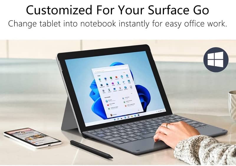 Microsoft Surface Go 4/ Go 3/ Go 2 / Go Wireless Bluetooth Keyboard 10