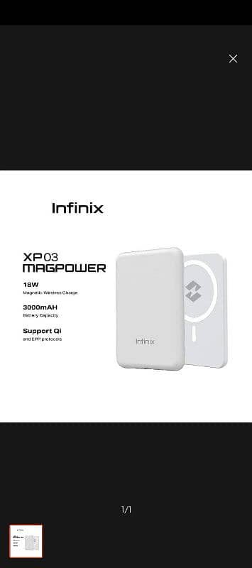 Infinix Magpower Wireless Charger+Portable Battery 3