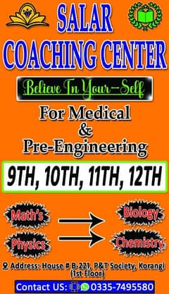 Coaching for Pre-Engineering and Medical Students (0335-7495580)