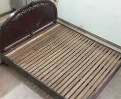 Solid Wooden Bed (Double Sized)