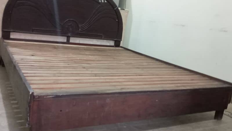 Solid Wooden Bed (Double Sized) 1