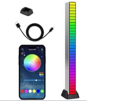 Music Level Spectrum Rhythm Pickup RGB LED Light Bar Voice APP Control