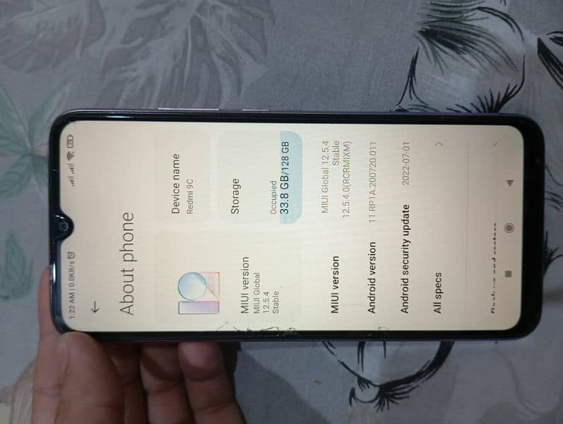 Redmi 9c for sale 10/10 condition all working with box 7