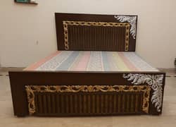 bed set | king size bed | double bed | Wooden Bed with Mattress 0