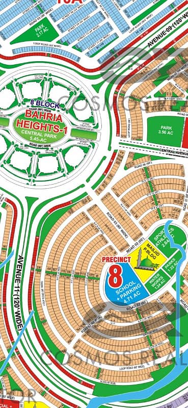 Precinct 8 Entrance plot front of Bahria Heights 1