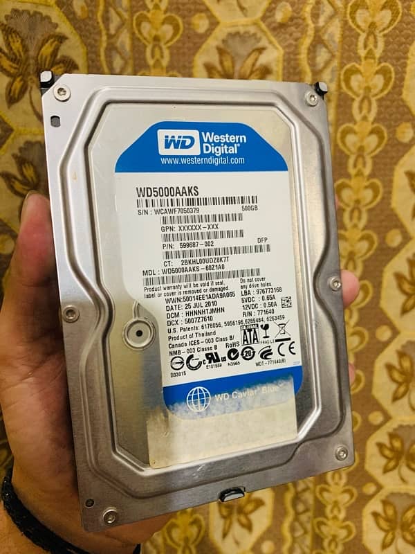 Western Digital Harddrive 500Gb 3