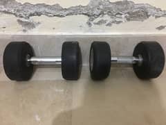 Pair of 5 kg dumbells.