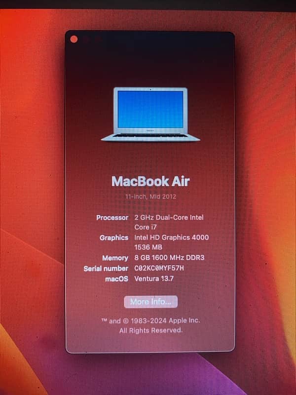 MacBook Air Core i7 9