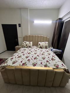 A Bed Set with Chairs Set