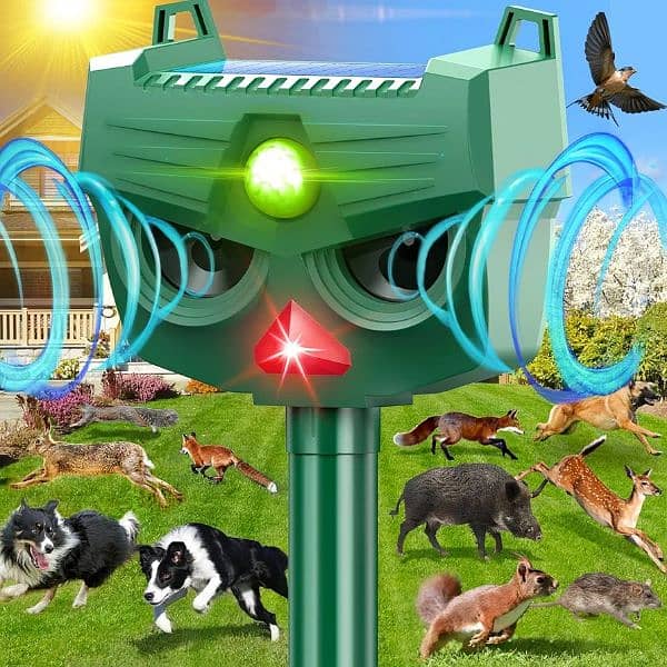 Outdoor Solar Animal Repellent, 5 Modes Solar waterproof 0