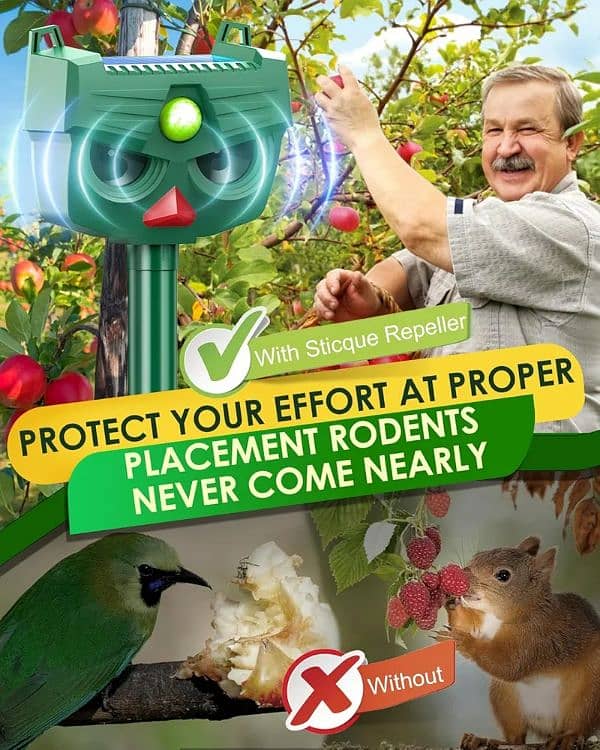 Outdoor Solar Animal Repellent, 5 Modes Solar waterproof 5