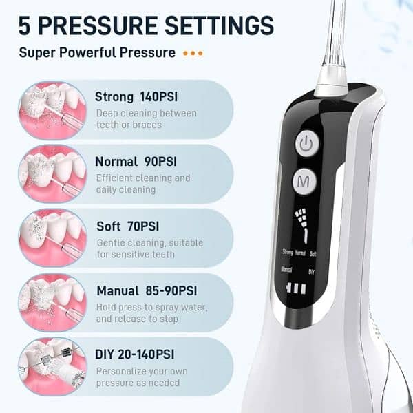 water flosser portable Oral Irrigator IPX7 Waterproof 1