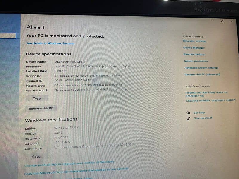 HP Core i5 2nd generation (Cpu only) - Desktop 1