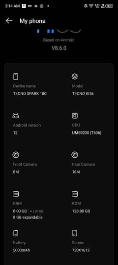 Tecno Spark 10C 8/128