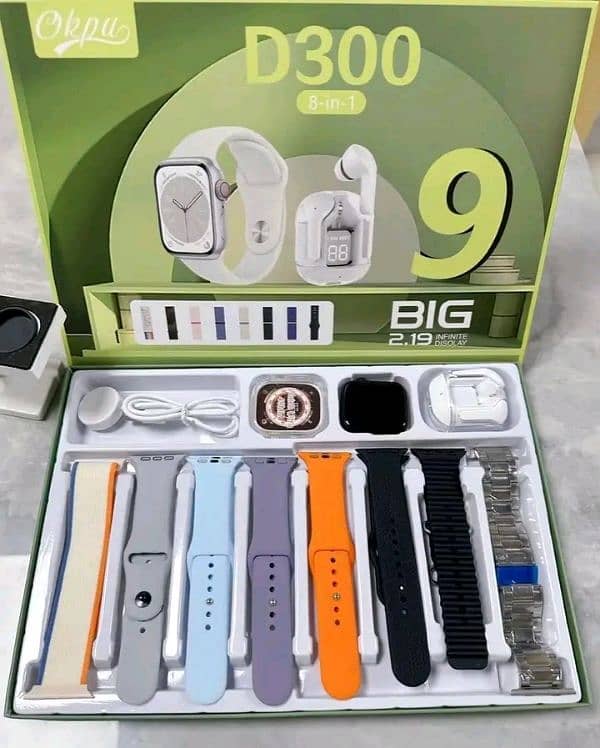 D300 8in1 Ultra SmartWatch with Air31 Earbuds Boxpack 2