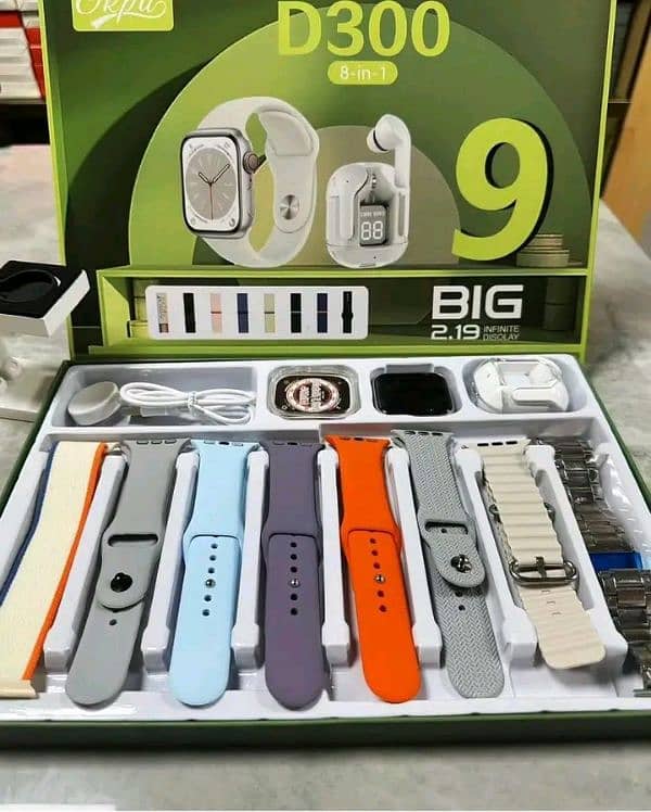 D300 8in1 Ultra SmartWatch with Air31 Earbuds Boxpack 3