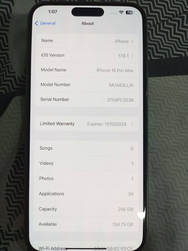 Iphone 15 pro max natural titanium 256gb jv non pta 9