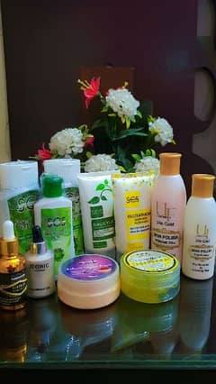 skincare & haircare products Organic products 100%