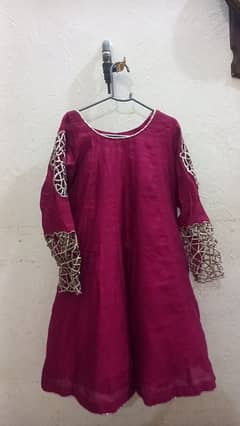 pink cutwork frock