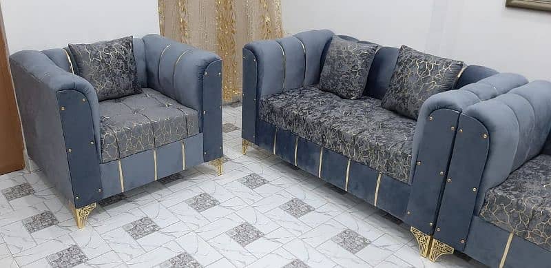 New Texture Design 6 Seater Stylish Sofa Set 1