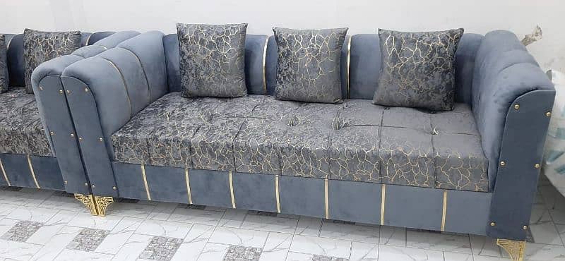 New Texture Design 6 Seater Stylish Sofa Set 2