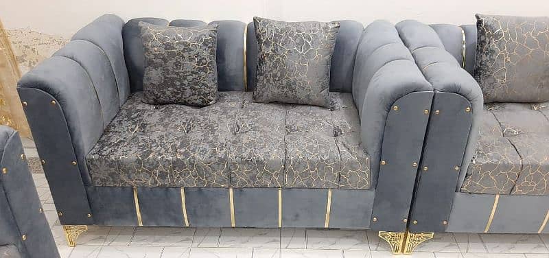 New Texture Design 6 Seater Stylish Sofa Set 4