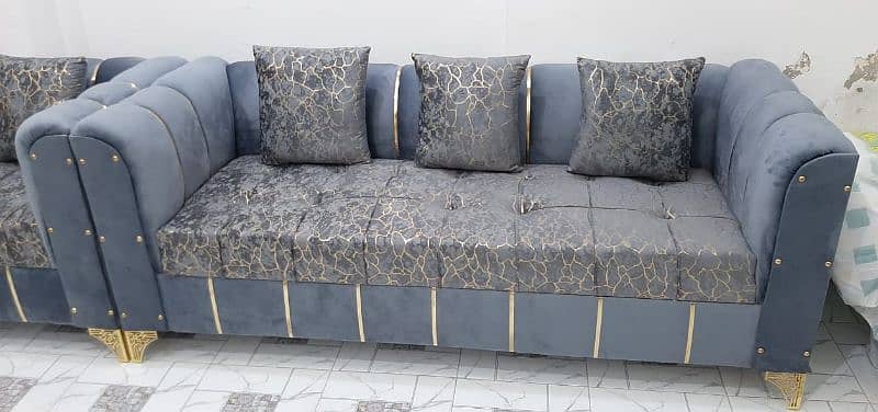 New Texture Design 6 Seater Stylish Sofa Set 10