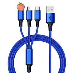 3 in 1 Data Cable Lightning/Type-C/Android - Random Colors 0