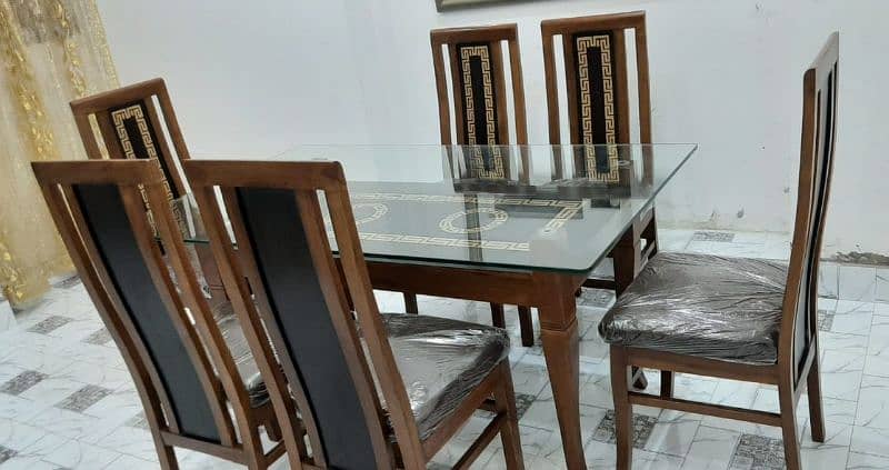 New Stylish 6 Chairs Set of Lacker Dinning Table 1