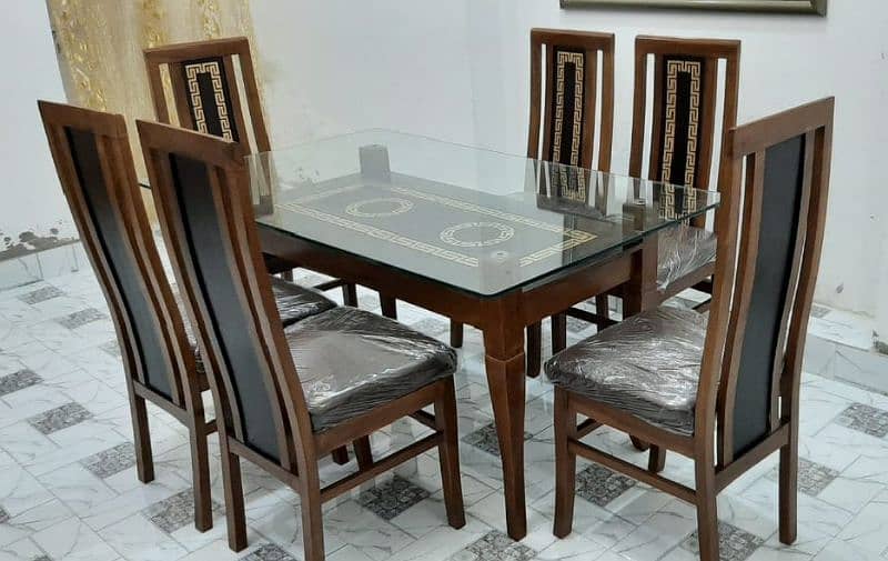 New Stylish 6 Chairs Set of Lacker Dinning Table 9