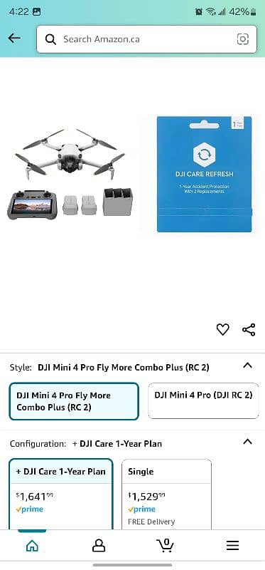 dji Mini 4 pro with RC2 + extended batteries 3