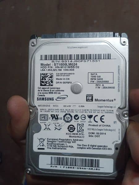 1Tb Samsung Hdd With Games 0