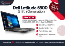 Dell latitude 5500  i5 8th generation  256 SSD 8 gb ram