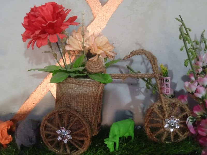 handmade artificial bicycle for room decoration 3